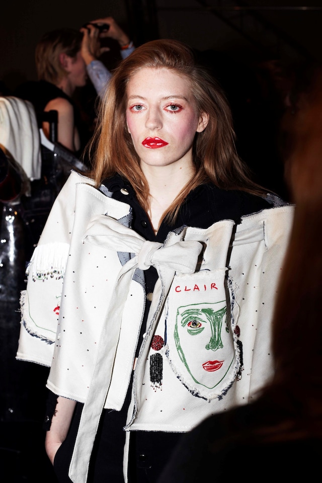 Claire Barrow backstage Fashion East SS14 by Rebec 1