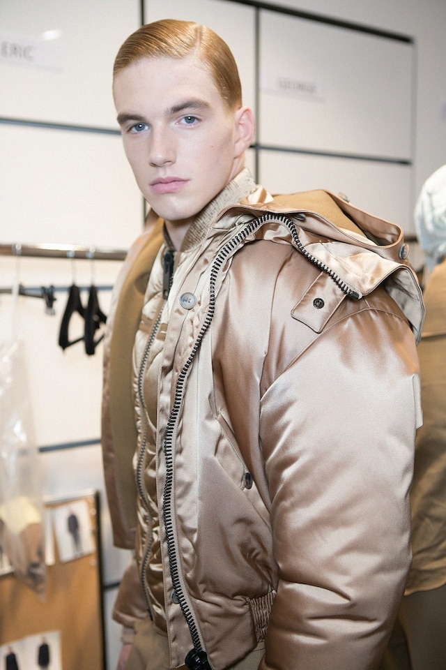 Backstage at Calvin Klein Collection AW14 2