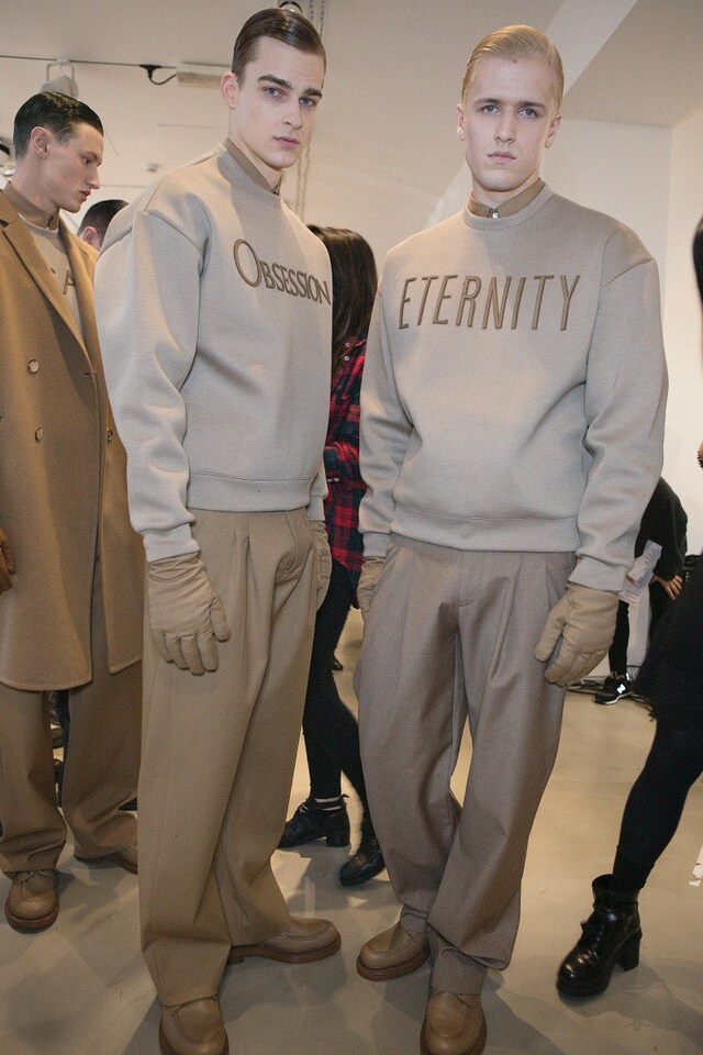Backstage at Calvin Klein Collection AW14 6