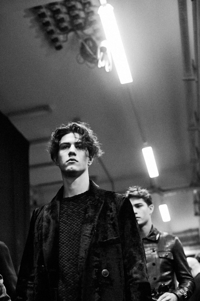 Backstage at Giorgio Armani AW14 10
