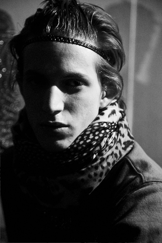 Backstage at Roberto Cavalli AW14 2