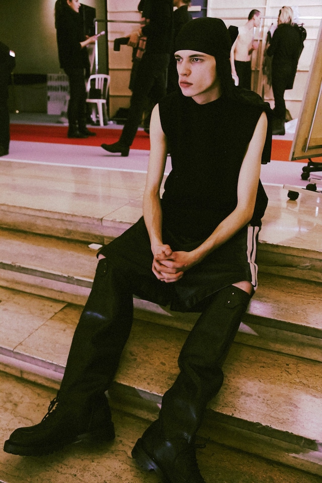 Backstage at Rick Owens AW14 1