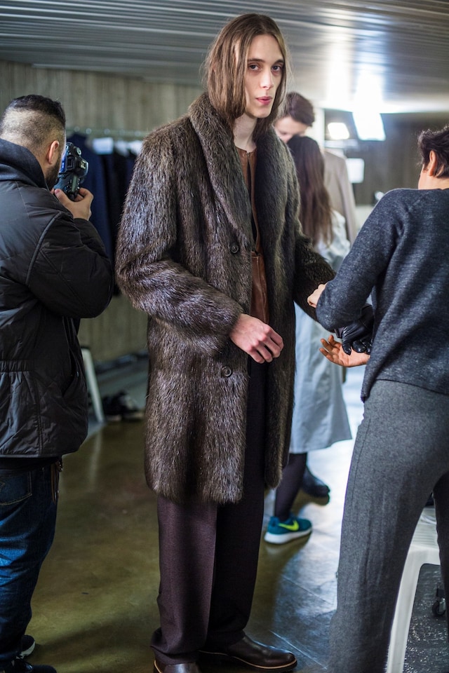 Backstage at Maison Martin Margiela AW14 3