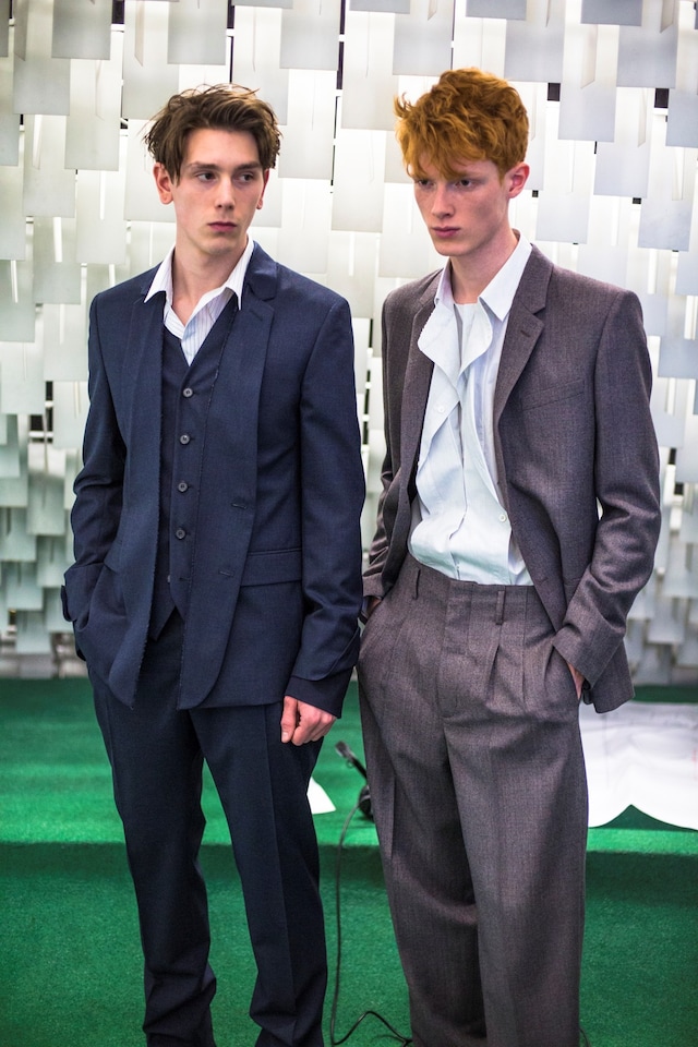 Backstage at Maison Martin Margiela AW14 2