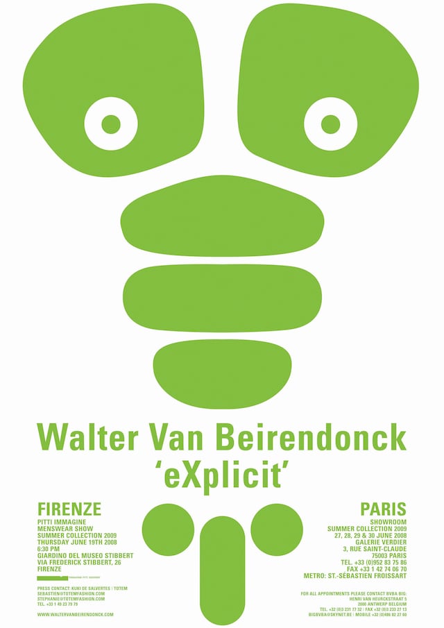 Walter Van Beirendonck eXplicit invitation SS09 9