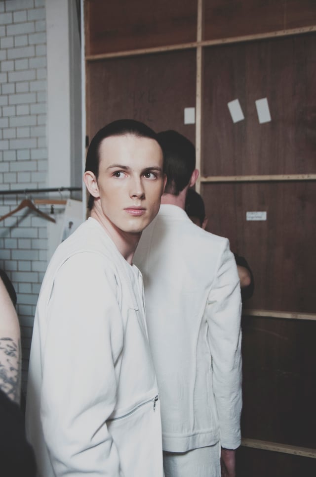 Lou Dalton SS15 Mens collections, Dazed backstage 6