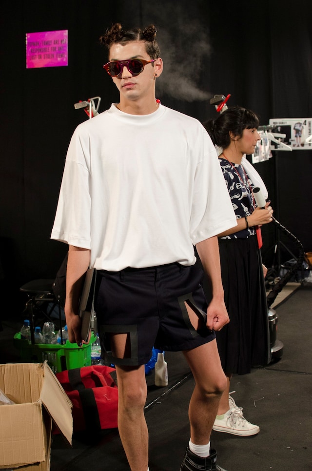 Christopher Shannon SS15 Mens collections, Dazed backstage 3