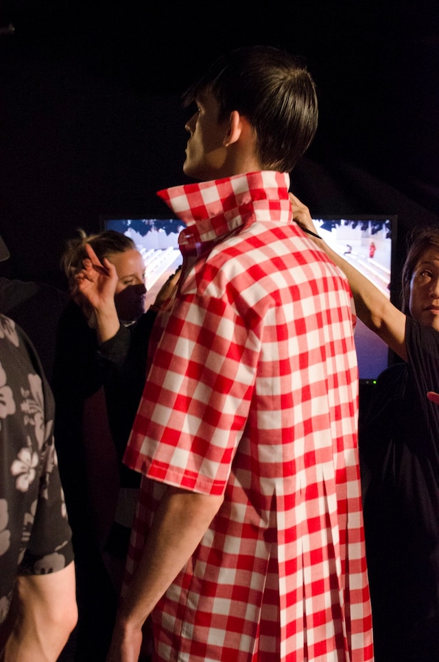 Nicomede Talavera SS15 Mens collections, Dazed backstage 5