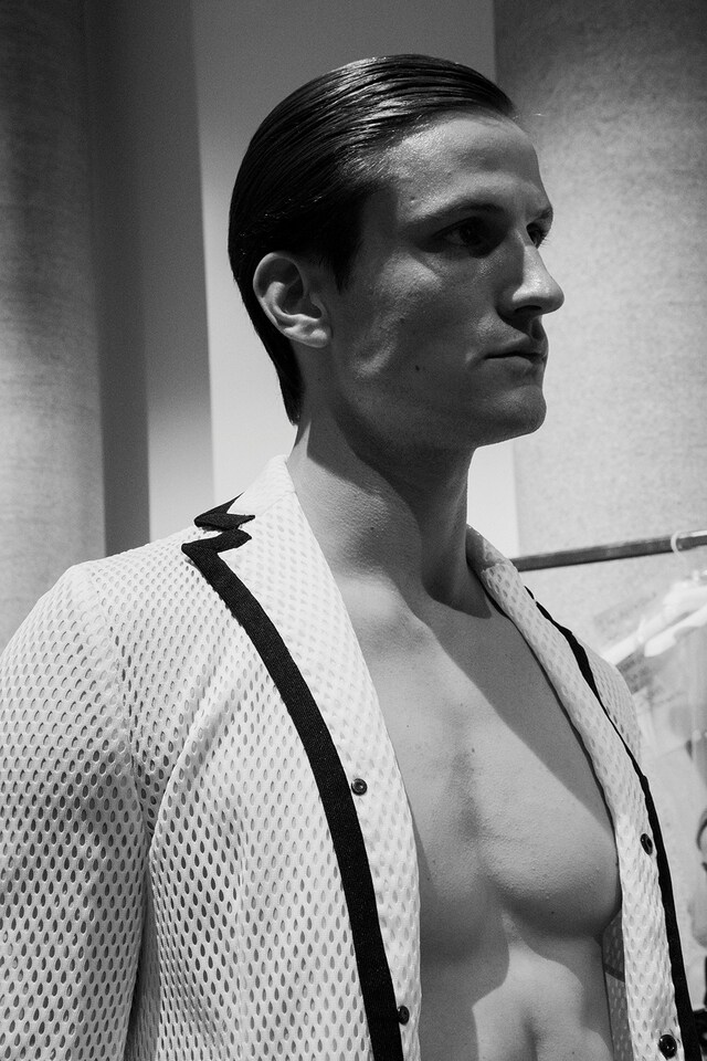Moncler Gamme Bleu SS15 Mens collections, Dazed backstage 6