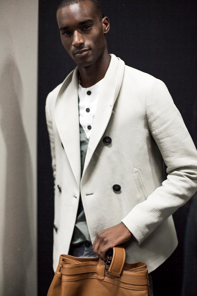 Giorgio Armani Mens collections, Dazed backstage 1