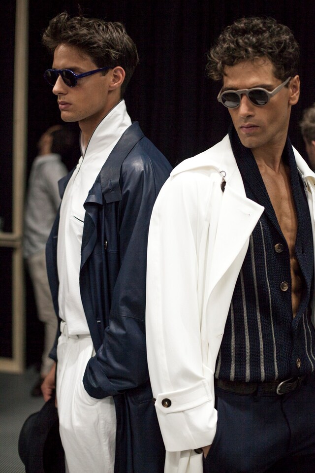 Giorgio Armani Mens collections, Dazed backstage 4