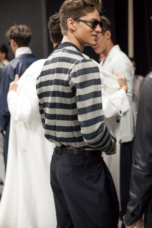 Giorgio Armani Mens collections, Dazed backstage 12