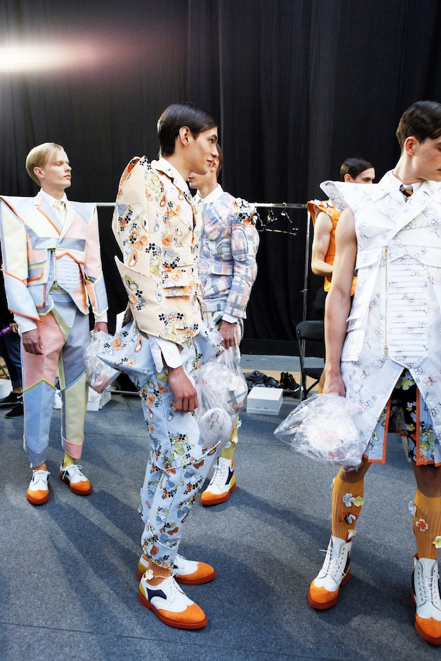 Thom Browne SS15 Mens collections, Dazed backstage 14