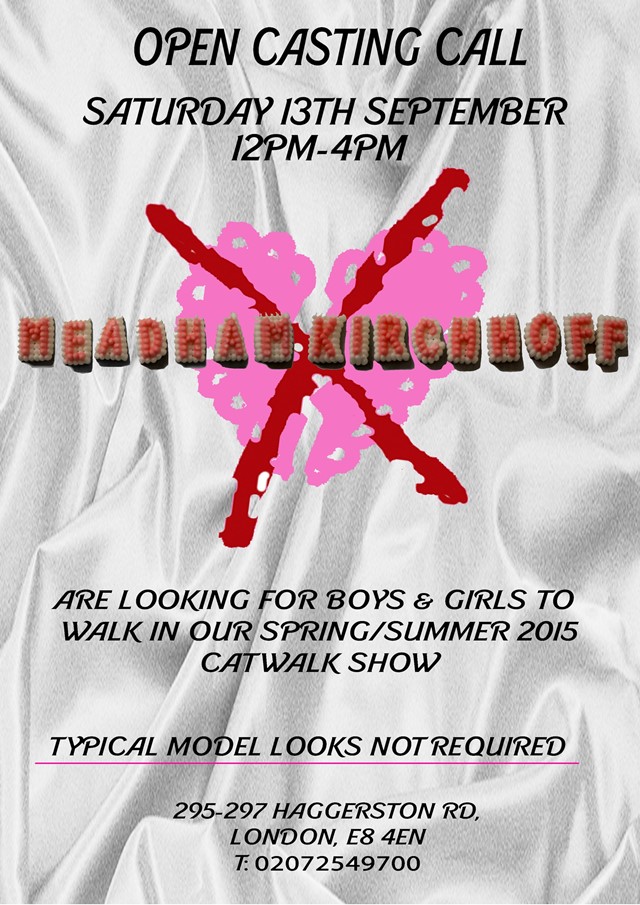 Meadham Kichhoff Open Casting Poster