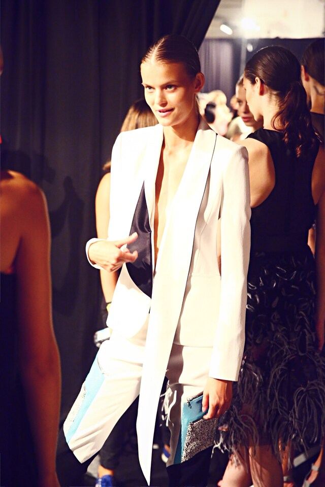 Backstage at Prabal Gurung SS15 1