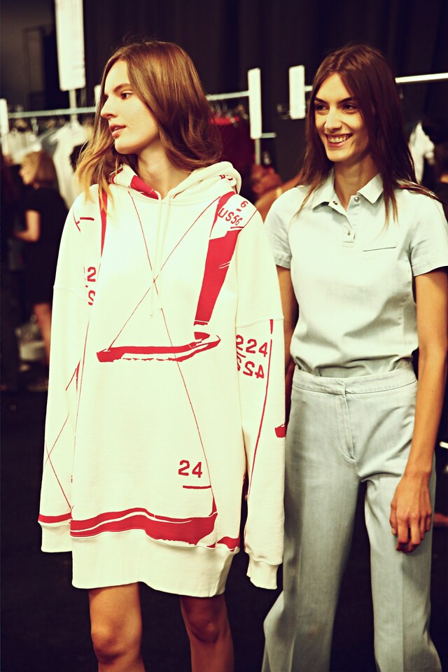 Backstage at Lacoste SS15 2