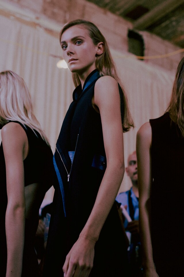 Backstage at Victoria Beckham SS15 5
