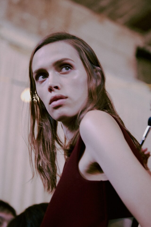 Backstage at Victoria Beckham SS15 7