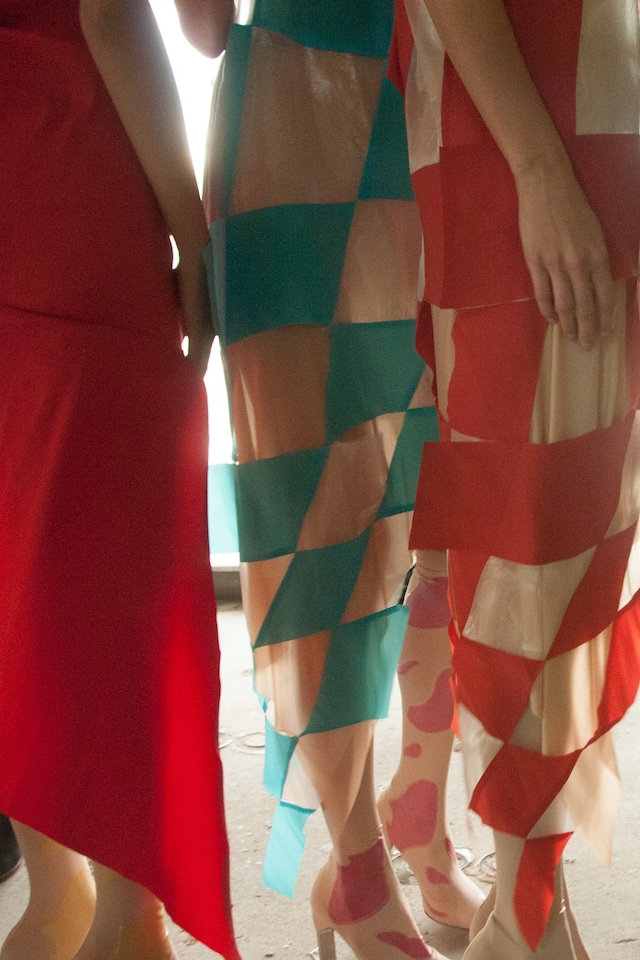 Thomas Tait SS15, womenswear, Dazed backstage 5