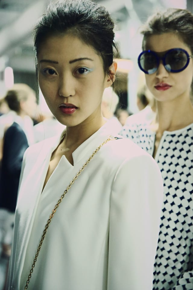Backstage at Emporio Armani SS15 7