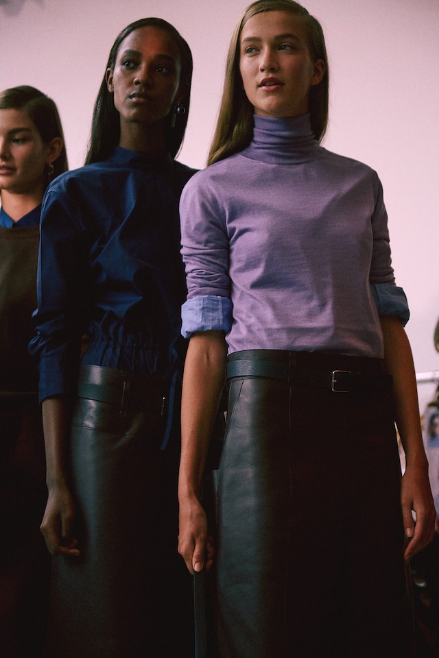 Backstage at Jil Sander SS15 6
