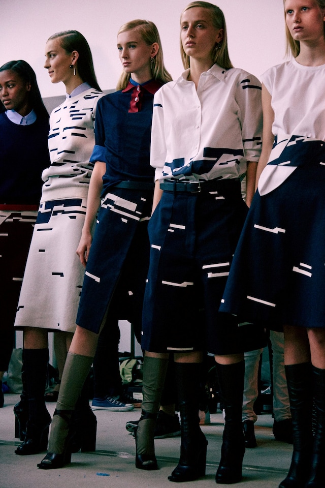 Backstage at Jil Sander SS15 4