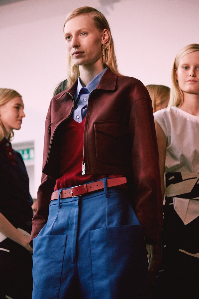 Backstage at Jil Sander SS15 7