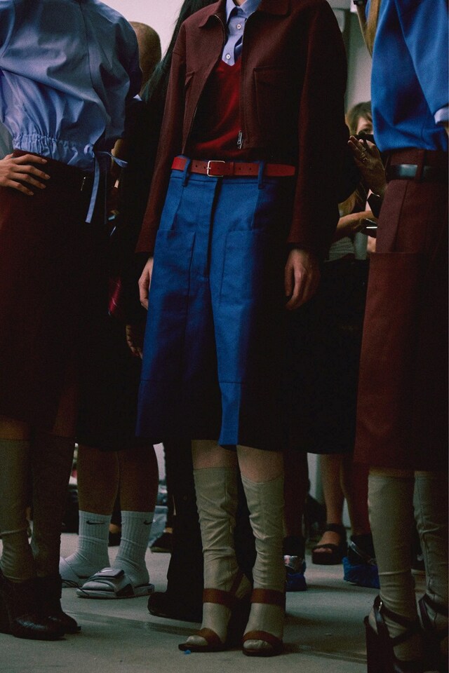 Backstage at Jil Sander SS15 17