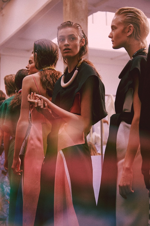 Backstage at Marni SS15 13