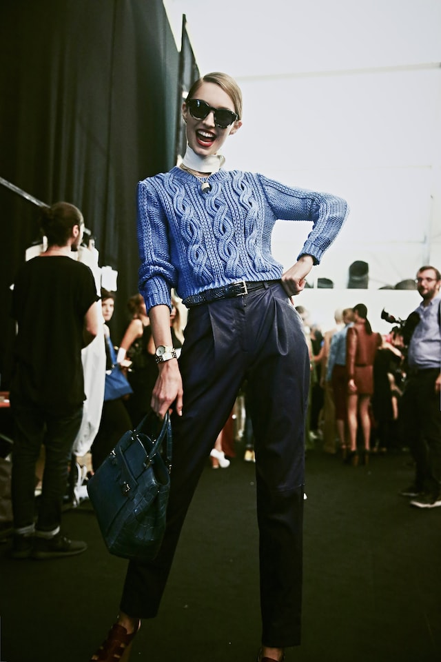 Backstage at Trussardi SS15 7