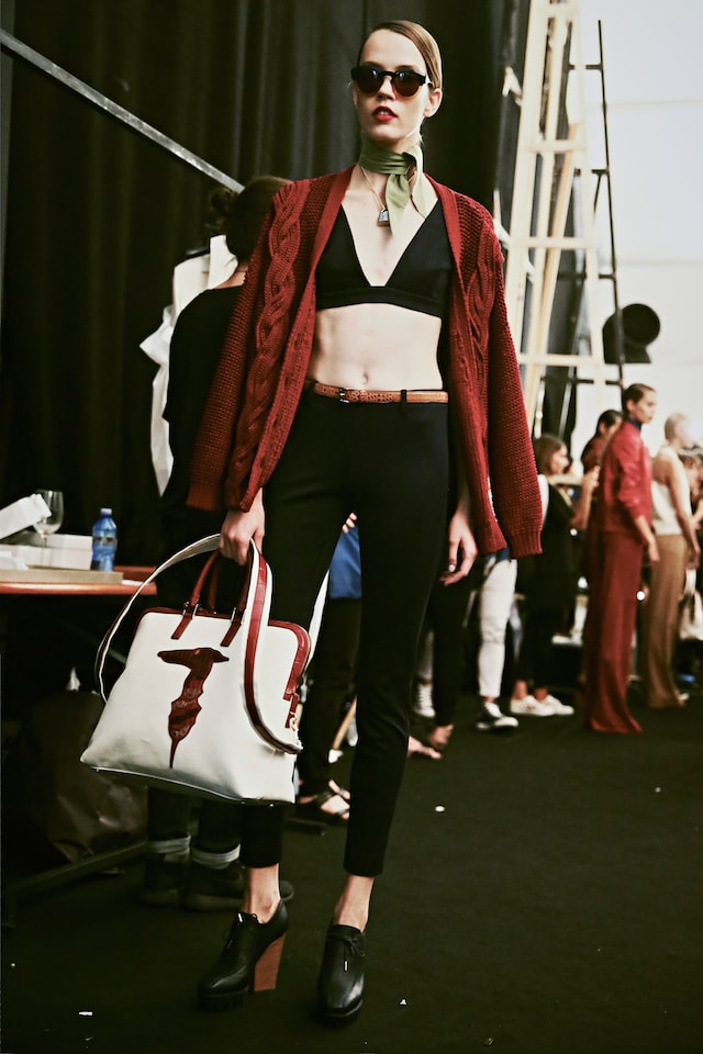 Backstage at Trussardi SS15 10