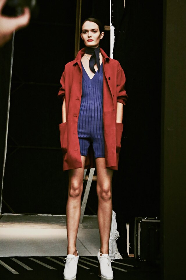 Backstage at Trussardi SS15 8