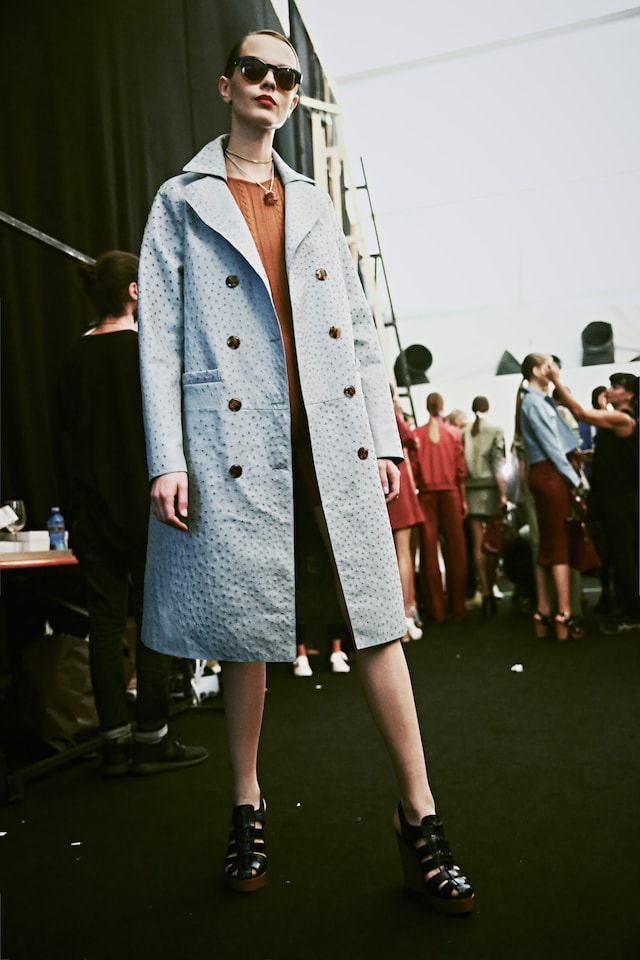 Backstage at Trussardi SS15 14