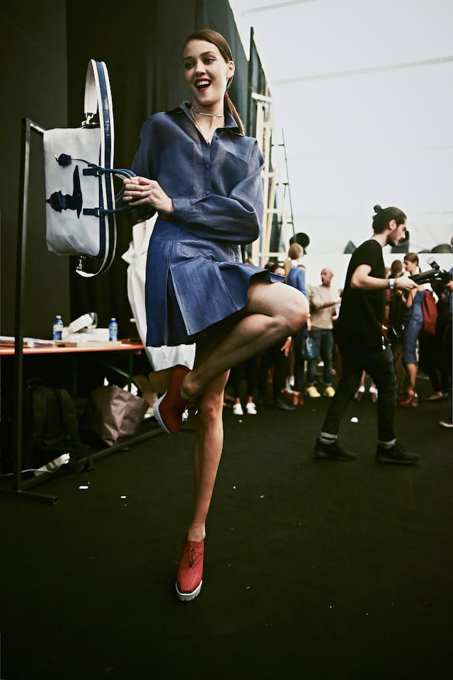 Backstage at Trussardi SS15 16