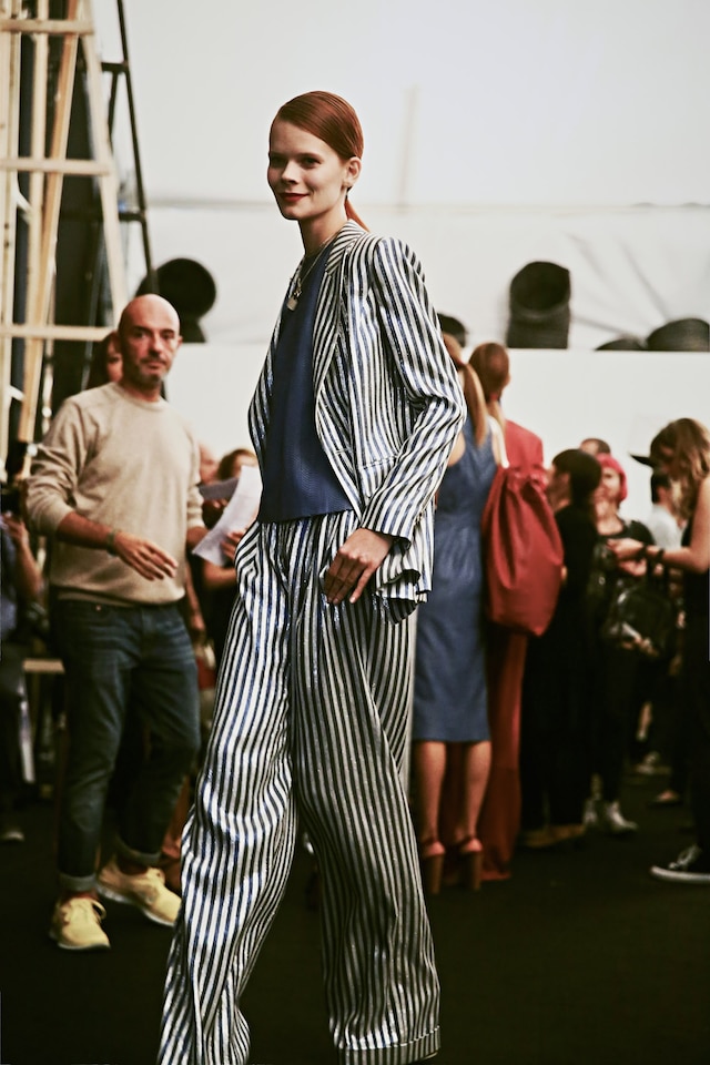 Backstage at Trussardi SS15 20