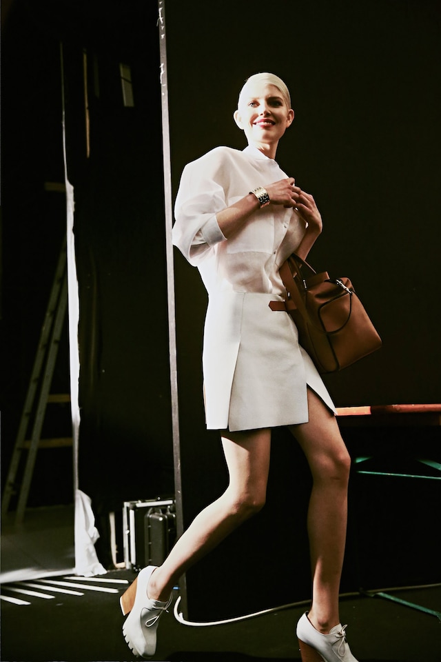 Backstage at Trussardi SS15 23