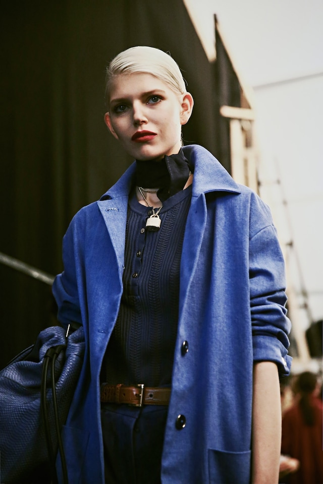 Backstage at Trussardi SS15 4