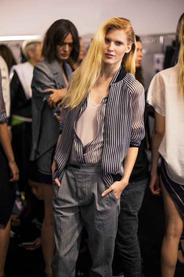 Backstage at Anthony Vaccarello SS15 Paris 1