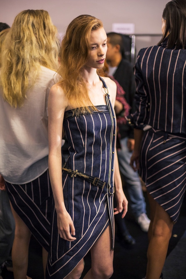 Backstage at Anthony Vaccarello SS15 Paris 11