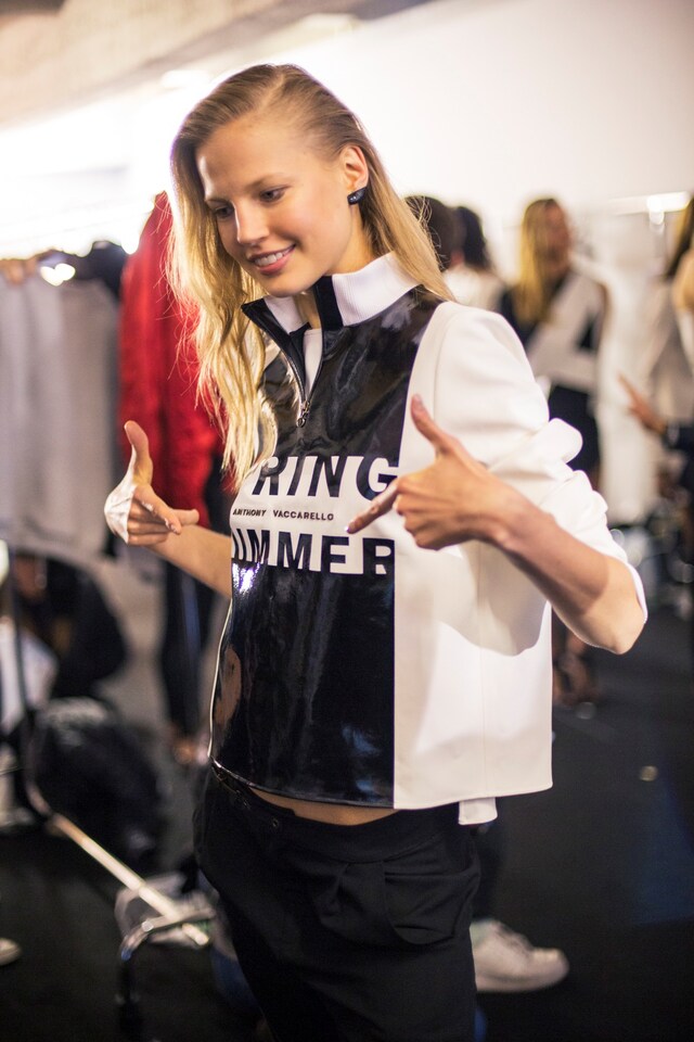 Backstage at Anthony Vaccarello SS15 Paris 4