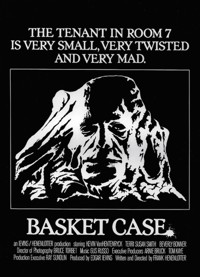 The official ad for Henenlotter&#39;s 1982 film Basket Case 1
