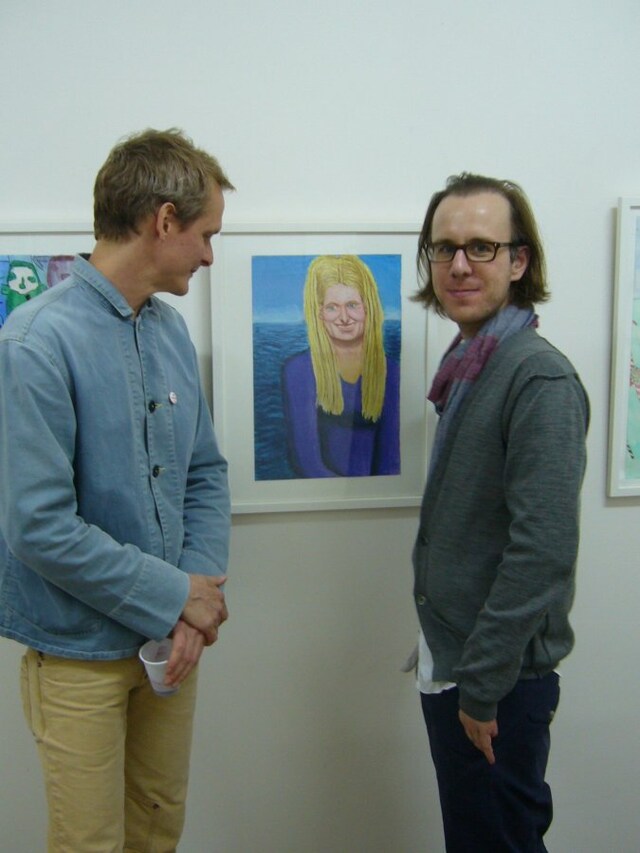 Painting by Terri Bowden in the background. 1