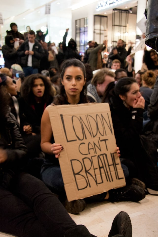 #ICantBreathe Eric Garner protests Westfield London 3