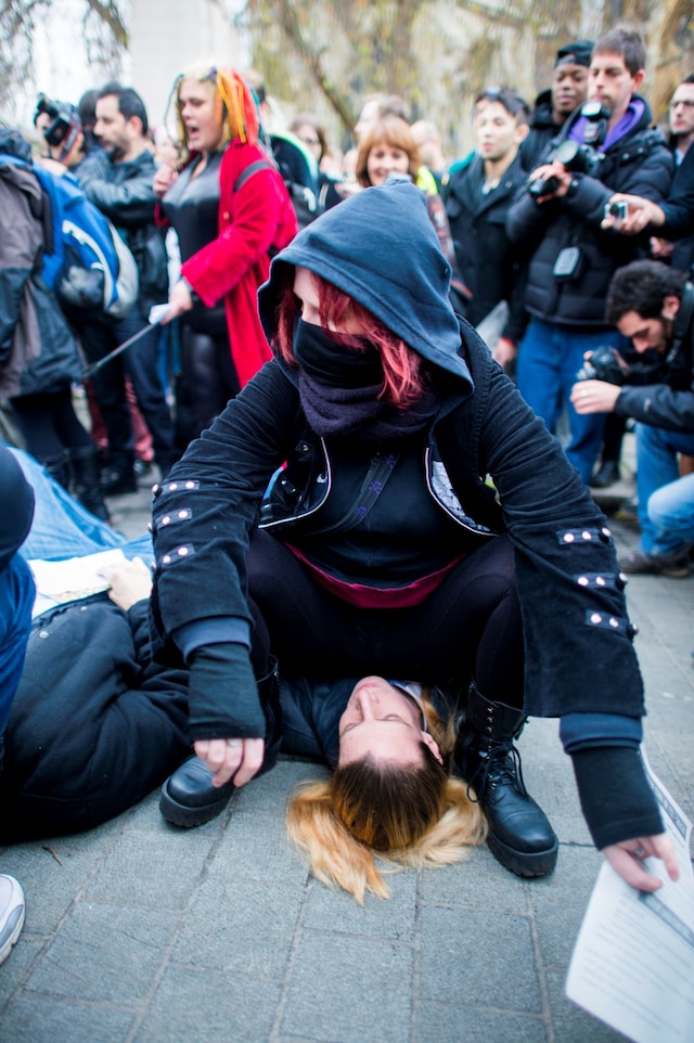 Westminster mass face-sitting UK porn ban protest 9
