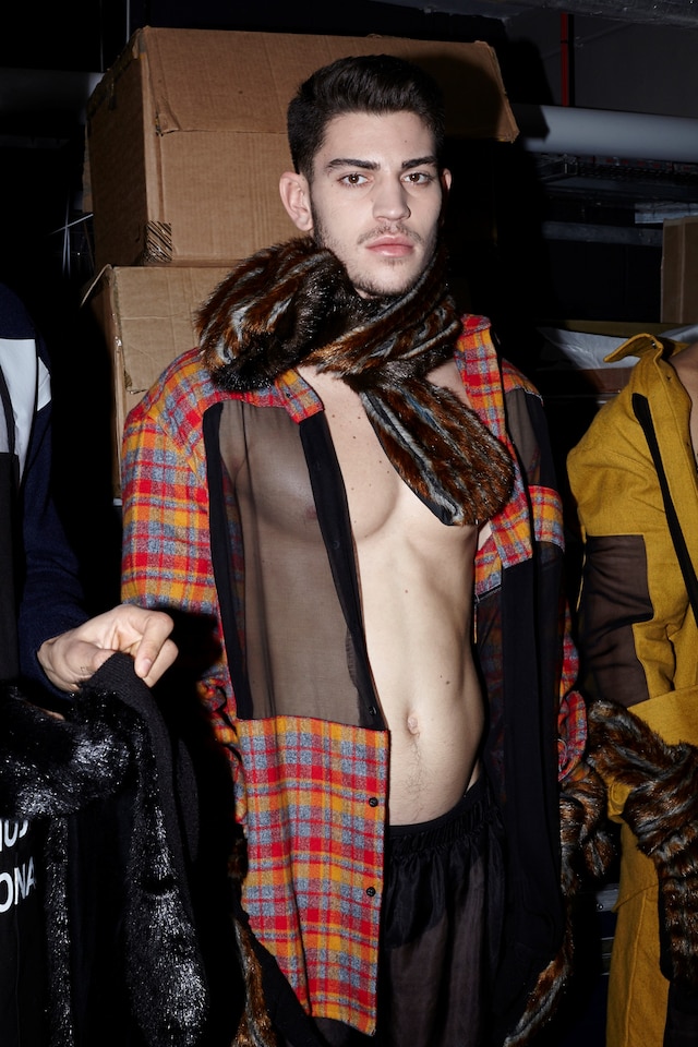 Backstage at Shaun Samson AW15 6