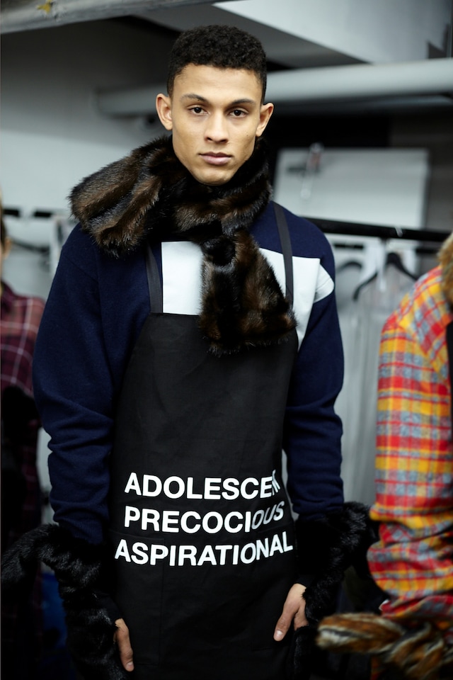 Backstage at Shaun Samson AW15 2