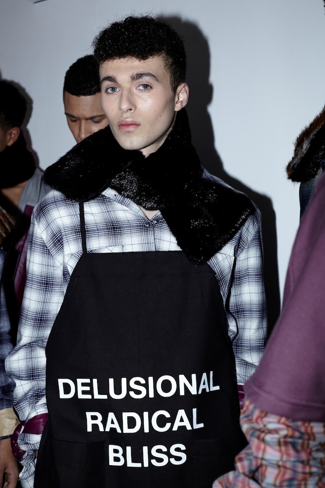Backstage at Shaun Samson AW15 4