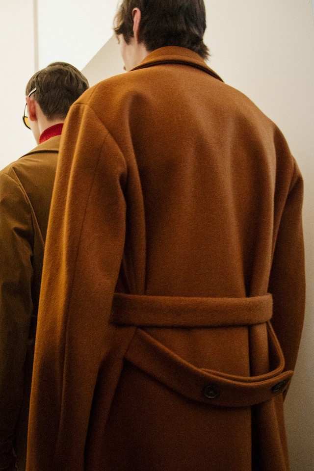 Jil Sander AW15 Menswear Milan Dazed camel coat 18