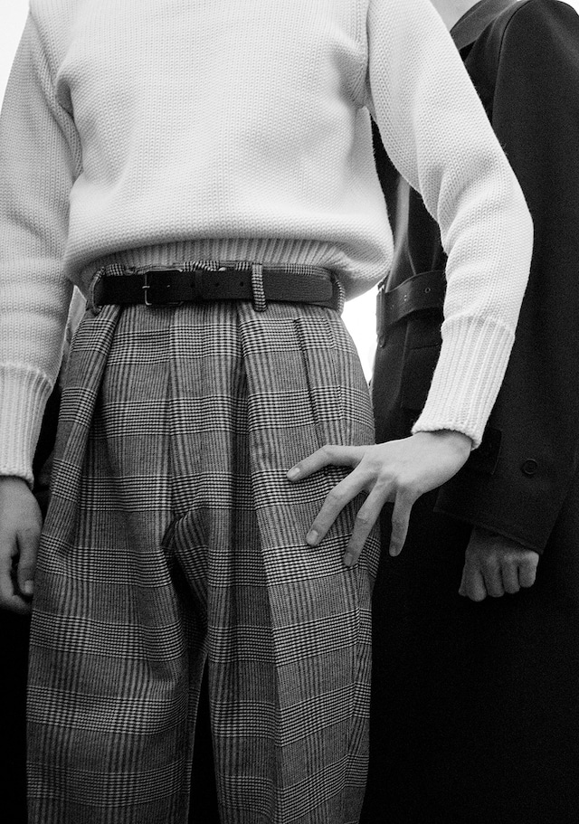 Jil Sander AW15 Menswear Milan Dazed trousers b&amp;w 17