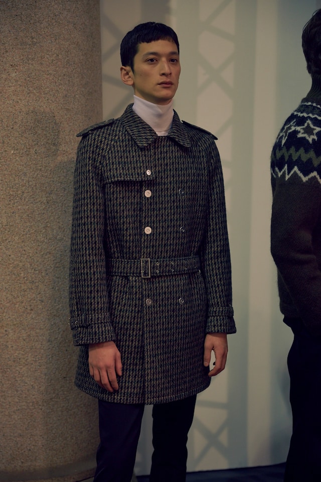 Neil Barrett AW15 backstage menswear Milan trench coat 14